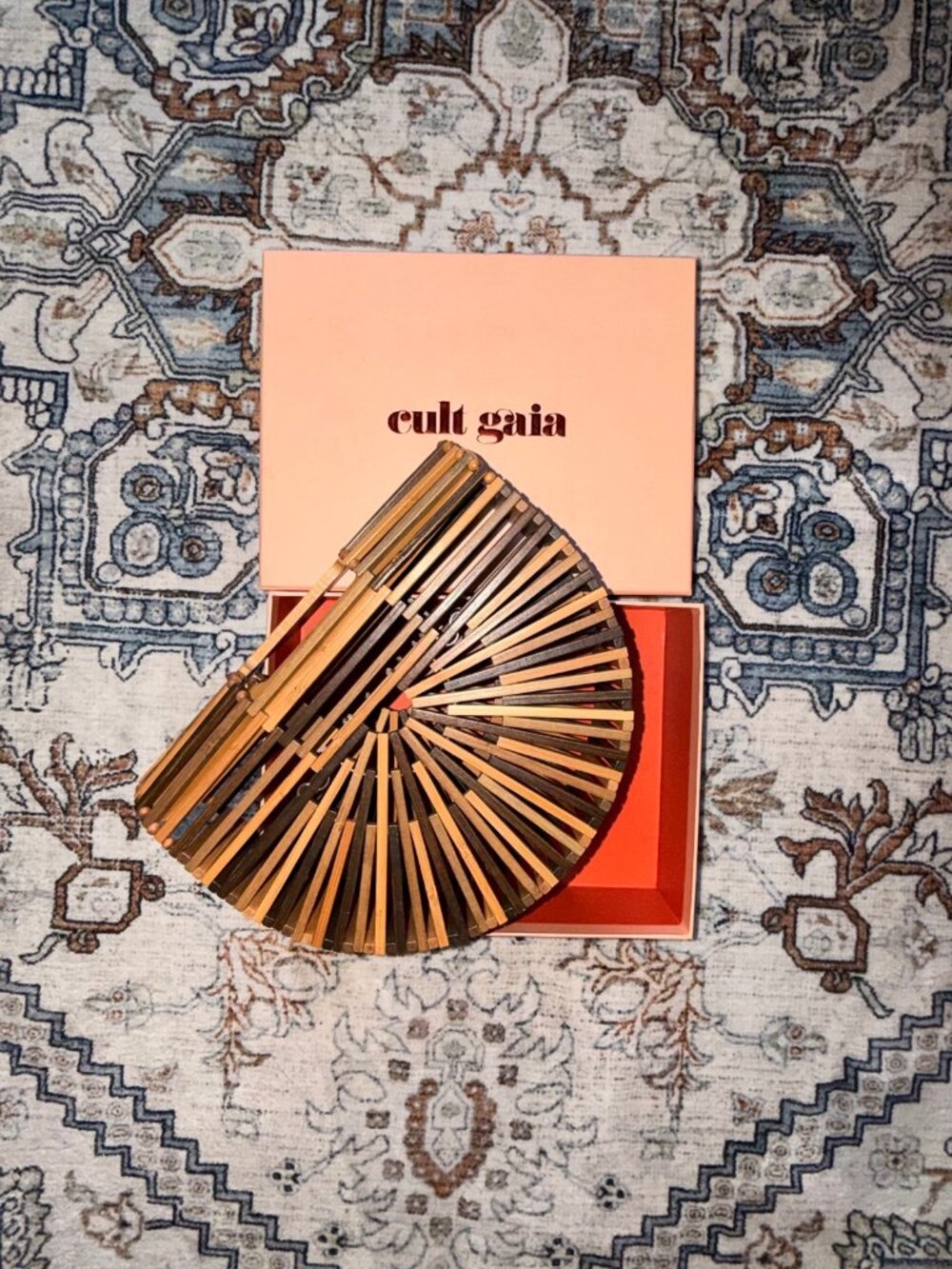 Cult Gaia Gaia's Ark Mini Bamboo Clutch – Natural Multi, Original Box Included